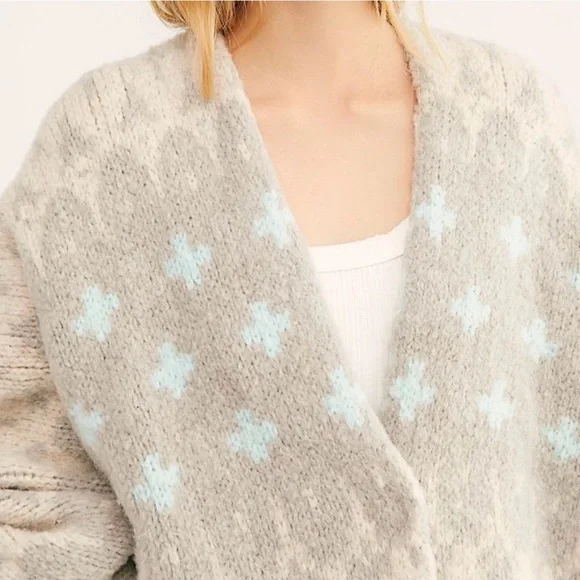 NWT Free People Cream Knit Cardigan - Picture 2 of 8